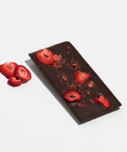 Artisan Strawberry Dark Chocolate Bar.